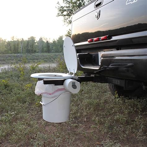 Bumper dumper - The Bumper Dumper is a product that lets you use a toilet seat on a trailer hitch or a 5-gallon bucket. It can be useful for long road trips, off-roading, or camping in remote areas.